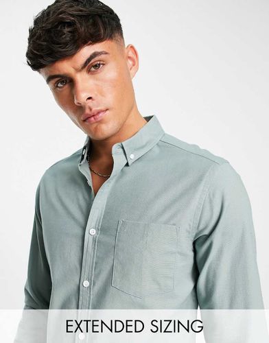 Camicia Oxford slim colore uovo di pettirosso - ASOS DESIGN - Modalova