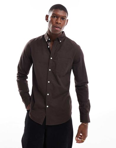 Camicia Oxford slim elasticizzata - ASOS DESIGN - Modalova