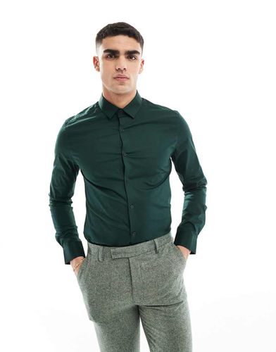 ASOS DESIGN - Camicia skinny verde - ASOS DESIGN - Modalova