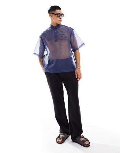 Camicia squadrata oversize in organza - ASOS DESIGN - Modalova