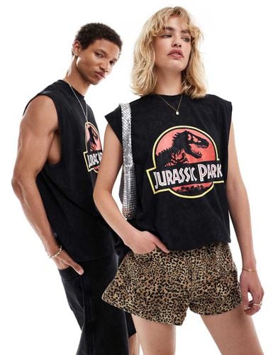 Canotta unisex oversize slavato con stampa di Jurassic Park - ASOS DESIGN - Modalova