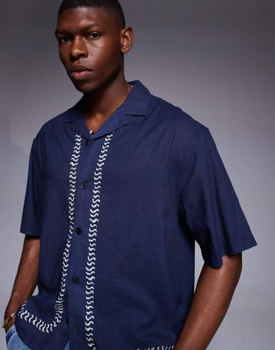 Chemise oversize coupe carrée avec bords imprimés - Asos Design - Modalova