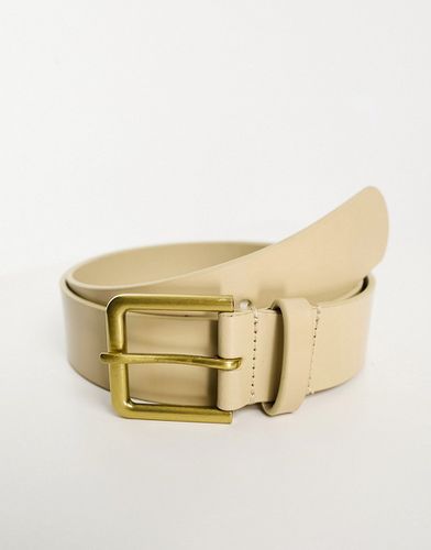 Cintura elegante in pelle écru - ASOS DESIGN - Modalova