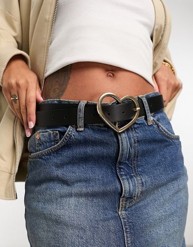Cintura per jeans per vita e fianchi con fibbia a cuore - ASOS DESIGN - Modalova