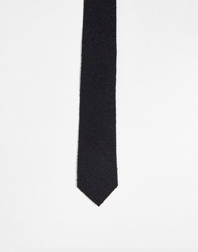 Cravatta classica nera testurizzata - ASOS DESIGN - Modalova