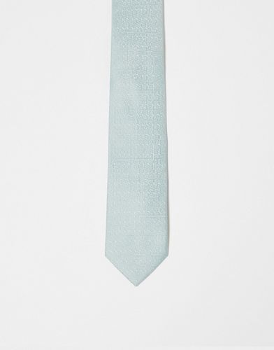Cravatta sottile salvia con motivo greco - ASOS DESIGN - Modalova