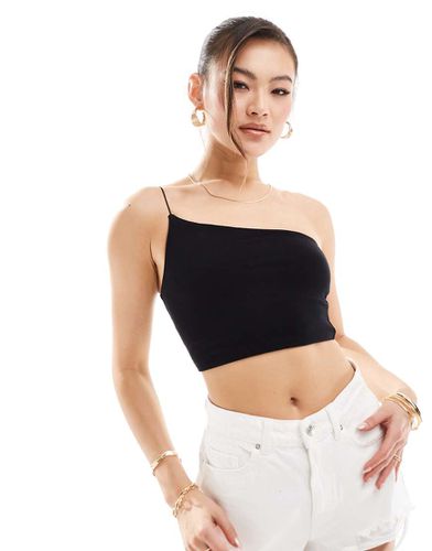 Crop top con spalline sottili e scollo asimmetrico - ASOS DESIGN - Modalova