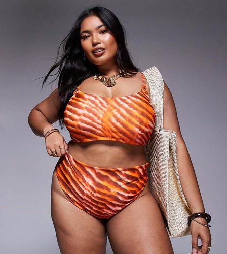 ASOS DESIGN Curve - Charlie - Bas de bikini taille haute - Imprimé animal - Asos Curve - Modalova