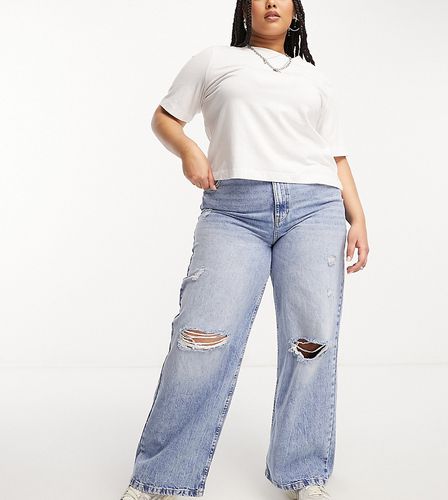 ASOS DESIGN Curve - Dad jeans medio con strappi - ASOS Curve - Modalova