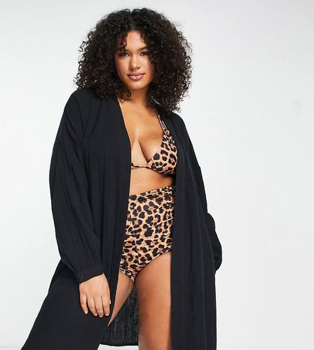 ASOS DESIGN Curve - Kimono da mare con maniche svasate in garza - ASOS Curve - Modalova