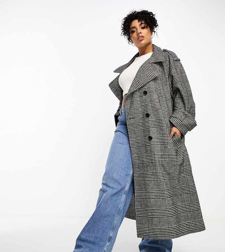 ASOS DESIGN Curve - Heritage - Trench a quadri monocromatico - ASOS Curve - Modalova