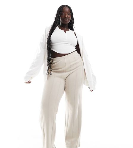 ASOS DESIGN Curve - Joggers ultra morbidi color crema caldo a coste larghe - ASOS Curve - Modalova