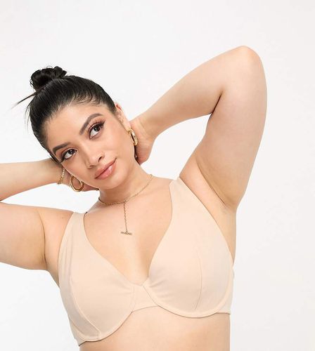 ASOS DESIGN Curve - Marina - Reggiseno effetto levigante beige con ferretto - ASOS Curve - Modalova