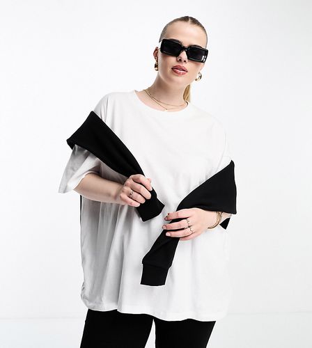 Curve - T-shirt oversize bianca - ASOS DESIGN - Modalova