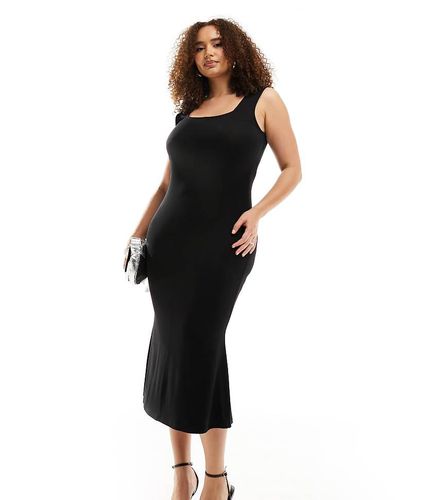 ASOS DESIGN Curve - Vestito midi con scollo squadrato - ASOS Curve - Modalova