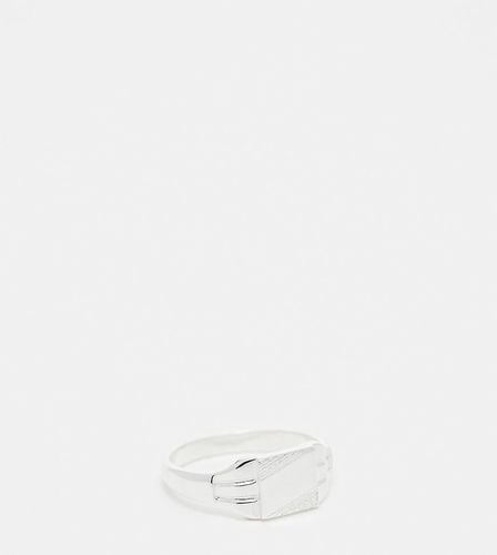 Anello slim con sigillo in sterling - ASOS DESIGN - Modalova