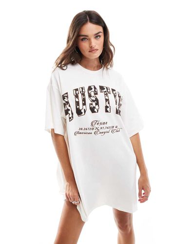 Austin - Vestito T-shirt con scritta - ASOS DESIGN - Modalova