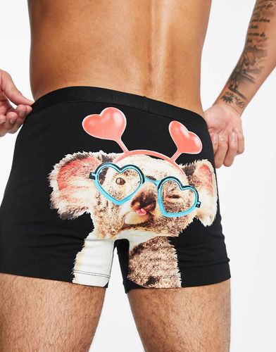 Boxer aderenti corti con stampa di koala sul retro - ASOS DESIGN - Modalova