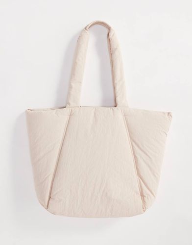 Borsa shopping imbottita beige - ASOS DESIGN - Modalova