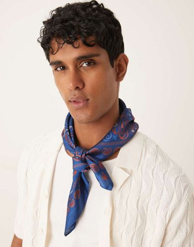 Bandana en satin à imprimé cachemire - et orange - Asos Design - Modalova