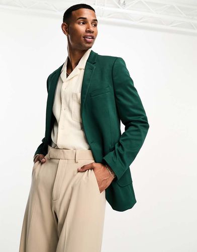 Blazer in jersey super skinny bosco - ASOS DESIGN - Modalova