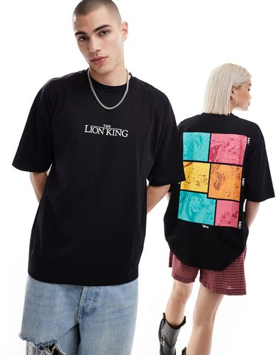 Disney - T-shirt oversize unisex nera con stampa "The Lion King" - ASOS DESIGN - Modalova