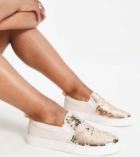 Dreamy - Sneakers a pianta larga con paillettes color rosa - ASOS DESIGN - Modalova