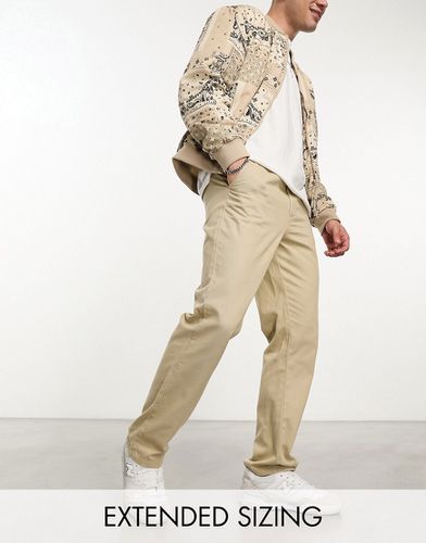 Essential - Pantaloni chino dritti color pietra - ASOS DESIGN - Modalova