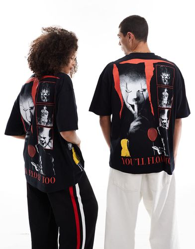 Halloween - T-shirt oversize unisex nera con stampa di IT - ASOS DESIGN - Modalova