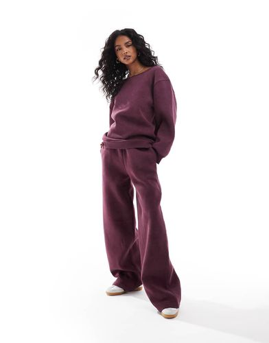 Joggers cocoon bordeaux lavaggio acido in coordinato - ASOS DESIGN - Modalova