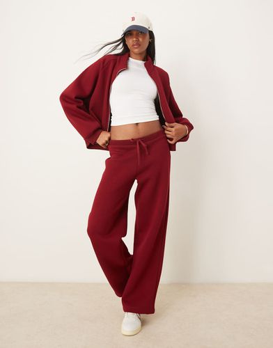 Joggers dritti bordeaux in coordinato - ASOS DESIGN - Modalova