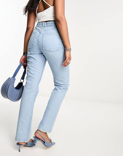 Jeans dritti chiaro a vita media - ASOS DESIGN - Modalova