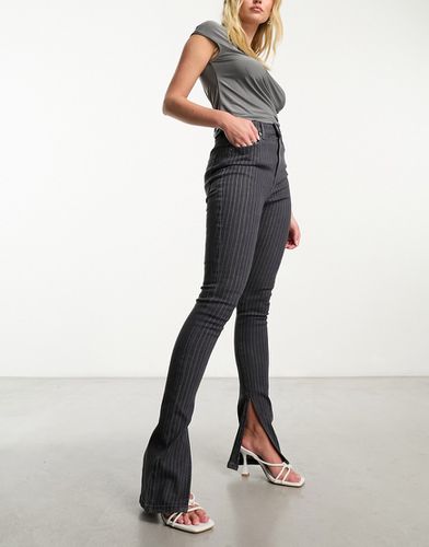 Jeans skinny a zampa grigio gessato - ASOS DESIGN - Modalova