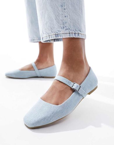 Lottie - Ballerine Mary Jane in denim - ASOS DESIGN - Modalova