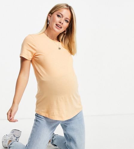 ASOS DESIGN Maternity - Ultimate - T-shirt girocollo in cotone color pesca - ORANGE - ASOS Maternity - Modalova