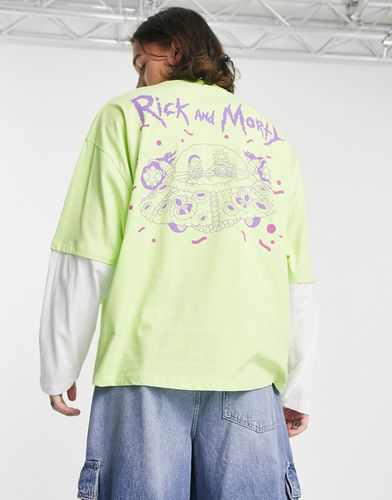 Maglietta a maniche lunghe oversize con stampa Rick N Morty - ASOS DESIGN - Modalova