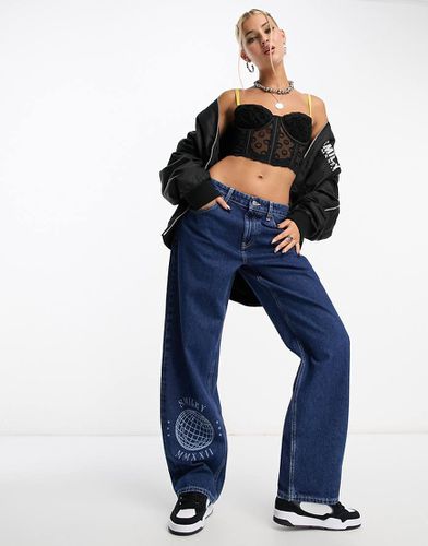 Smiley - Jeans ampi scuro - ASOS DESIGN - Modalova