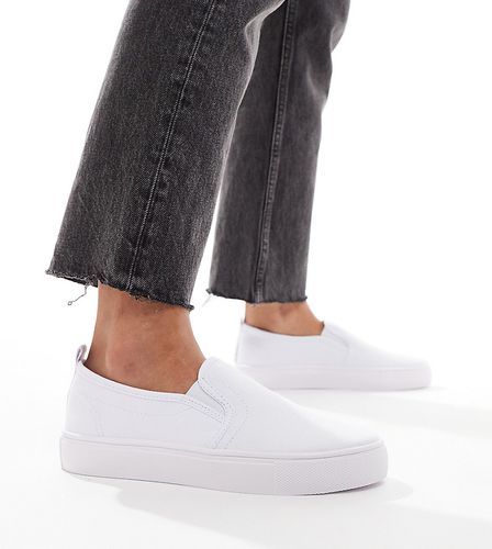 Scarpe di tela a pianta larga bianche a pois - ASOS DESIGN - Modalova