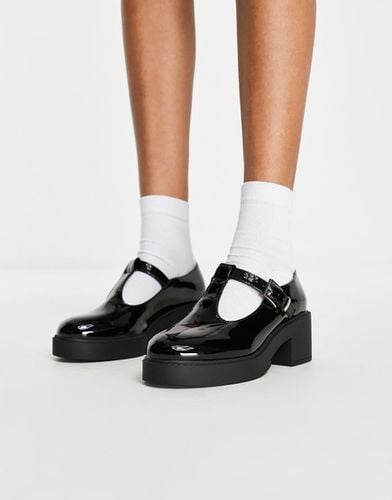 Stealth - Scarpe Mary Jane con tacco e suola spessa nere - ASOS DESIGN - Modalova