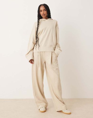 Pantalon de jogging ample d'ensemble avec empiècement gaufré - Taupe - Asos Design - Modalova