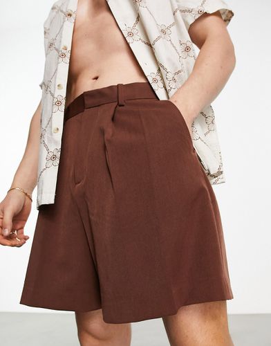 Pantaloncini bermuda marroni eleganti taglio corto - ASOS DESIGN - Modalova