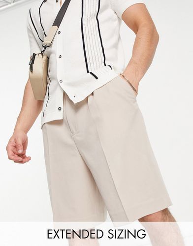 Pantaloncini eleganti a fondo ampio color pietra - ASOS DESIGN - Modalova