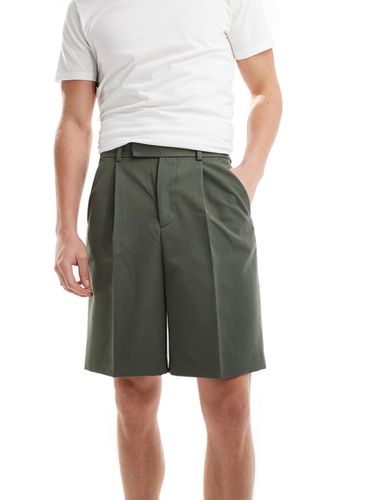 Pantaloncini eleganti a fondo ampio verdi - ASOS DESIGN - Modalova