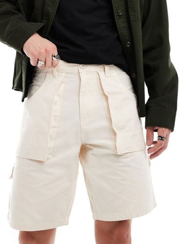 Pantaloncini in tela color pietra stile skater lunghezza standard - ASOS DESIGN - Modalova
