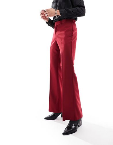Pantaloni a zampa eleganti rossi - ASOS DESIGN - Modalova