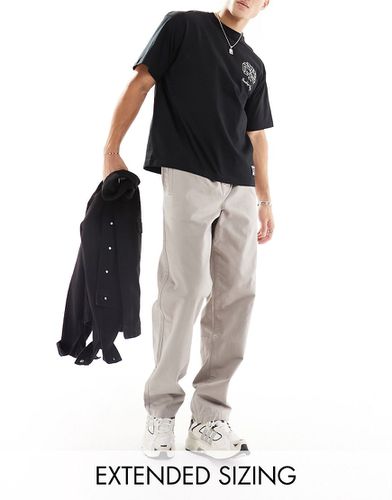 Pantaloni comodi grigi con vita elasticizzata - ASOS DESIGN - Modalova