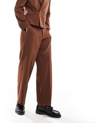 Pantaloni da abito a fondo ampio marroni - ASOS DESIGN - Modalova