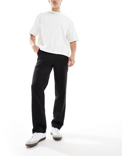 Pantaloni da abito dritti neri - ASOS DESIGN - Modalova