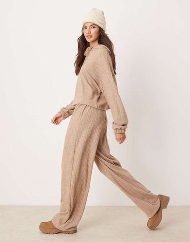 Pantaloni da casa marroni a coste larghe - ASOS DESIGN - Modalova