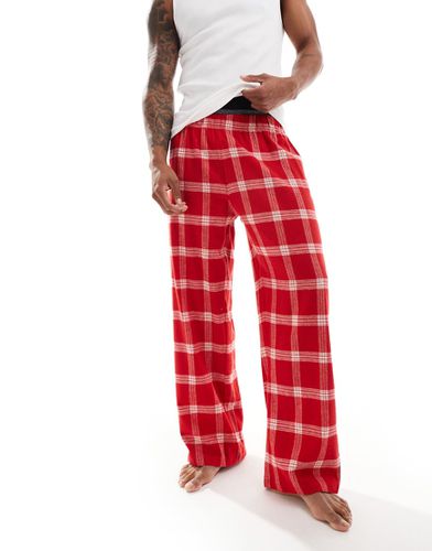 Pantaloni da casa rossi a quadri - ASOS DESIGN - Modalova